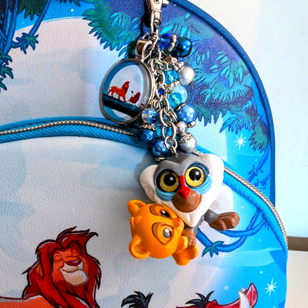 Loungefly Disney The Lion King Hakuna Matata Moon Mini Backpack, Wallet& CHARM - Picture 10 of 16